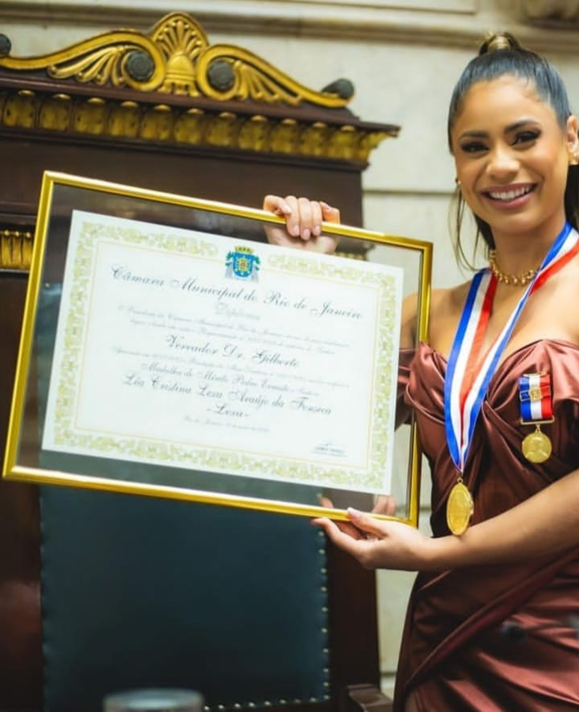 Lexa foi homenageada pela Câmara de Vereadores do Rio - Reprodução/Instagram