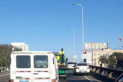 Manhã de trânsito complicado na Ponte Rio-Niterói