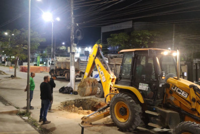 Obras na Rua 33 começam a ser executadas durante a madrugada