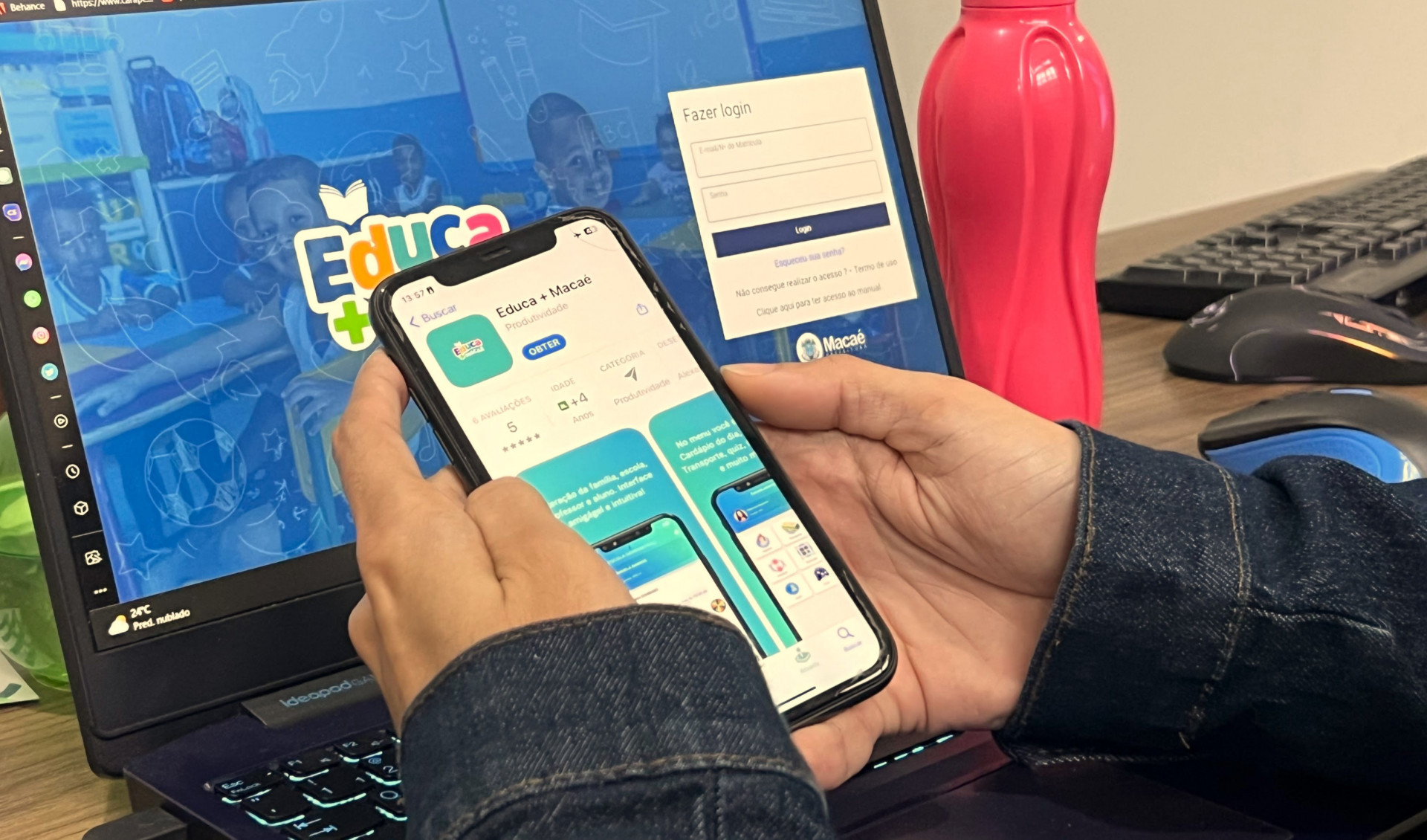 Acesso à cardápio, frequência, boletim, notas e toda a vida escolar estão disponíveis no aplicativo