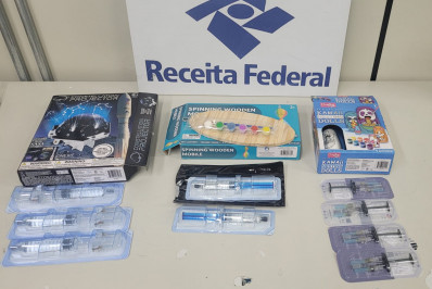 Receita Federal apreende ampolas de ácido hialurônico no Aeroporto do Galeão