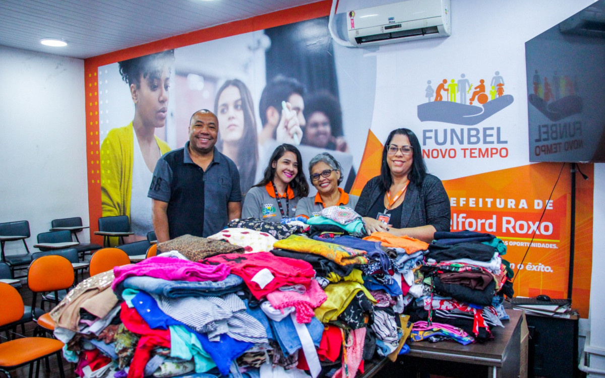 O vice- presidente da Funbel, Adriano Floriano, destacou que as roupas foram arrecadadas em uma gincana interna