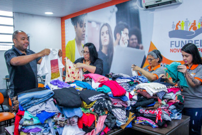 Belford Roxo: Funbel arrecada mais de 4 mil peças de doação para famílias