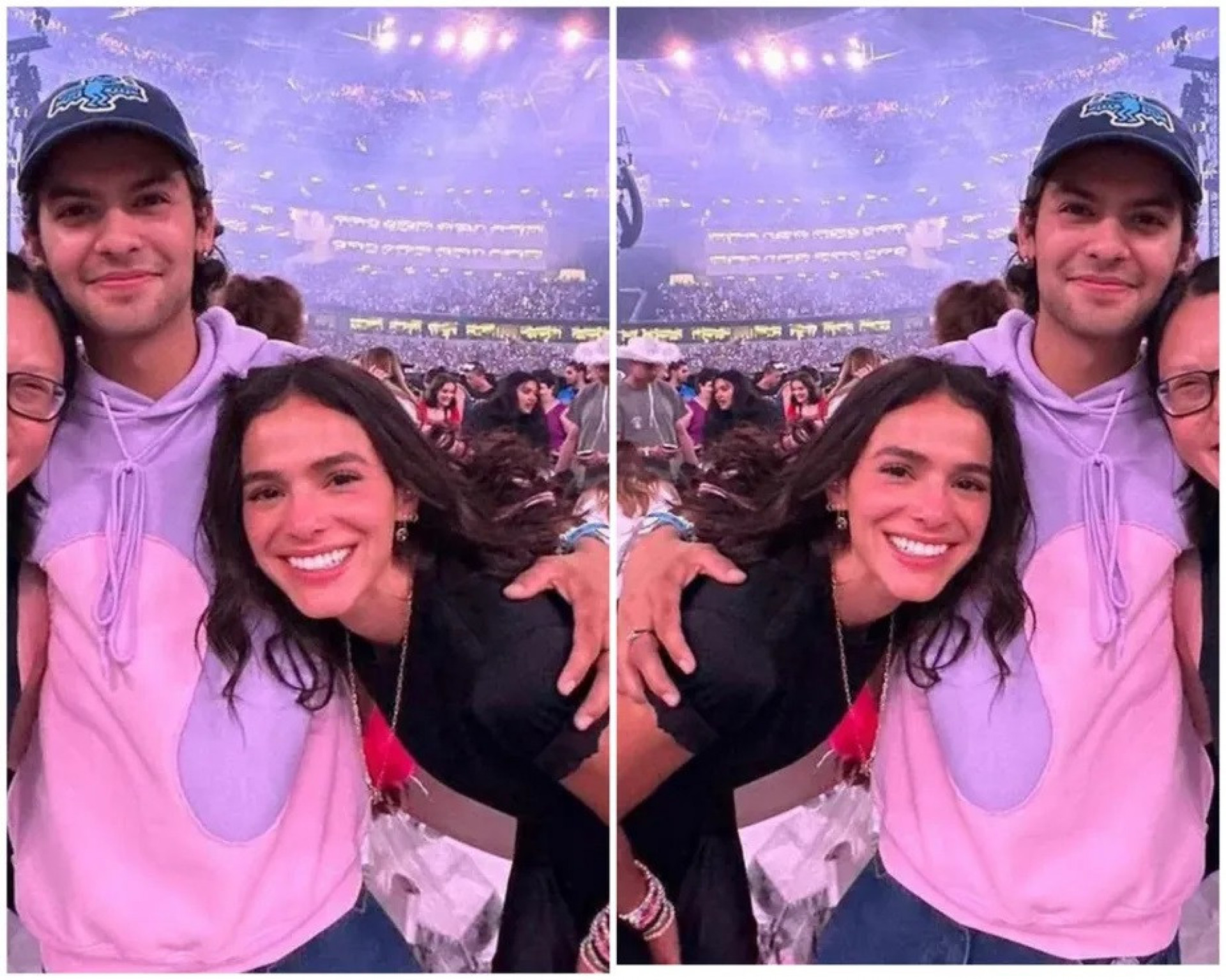 Bruna Marquezine e Xolo Maridueña no show de Taylor Swift em Los Angeles - Reprodução Internet
