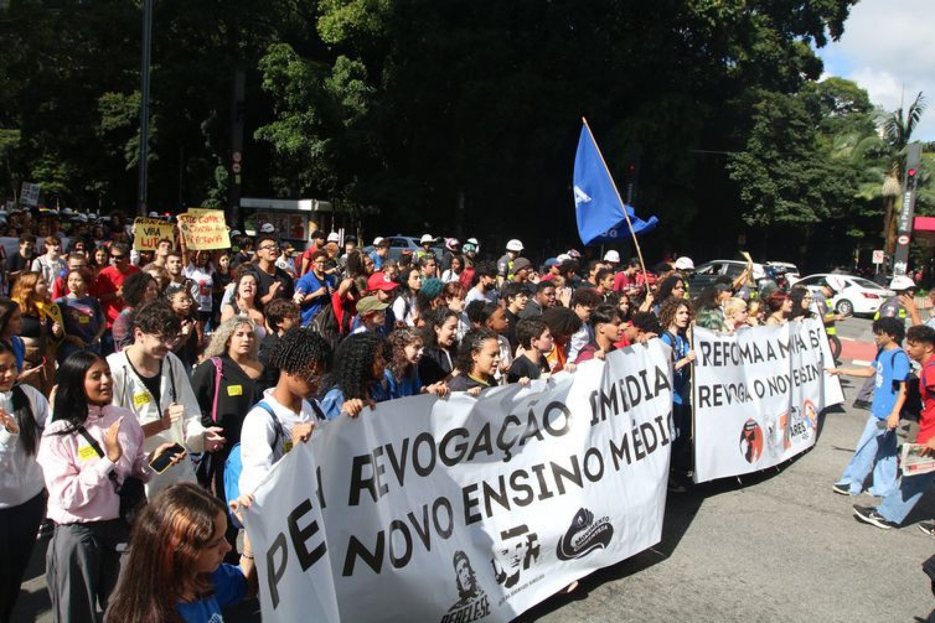 Outro ângulo do ato pela Revogação do Novo Ensino Médio - Rovena Rosa/Agência Brasil