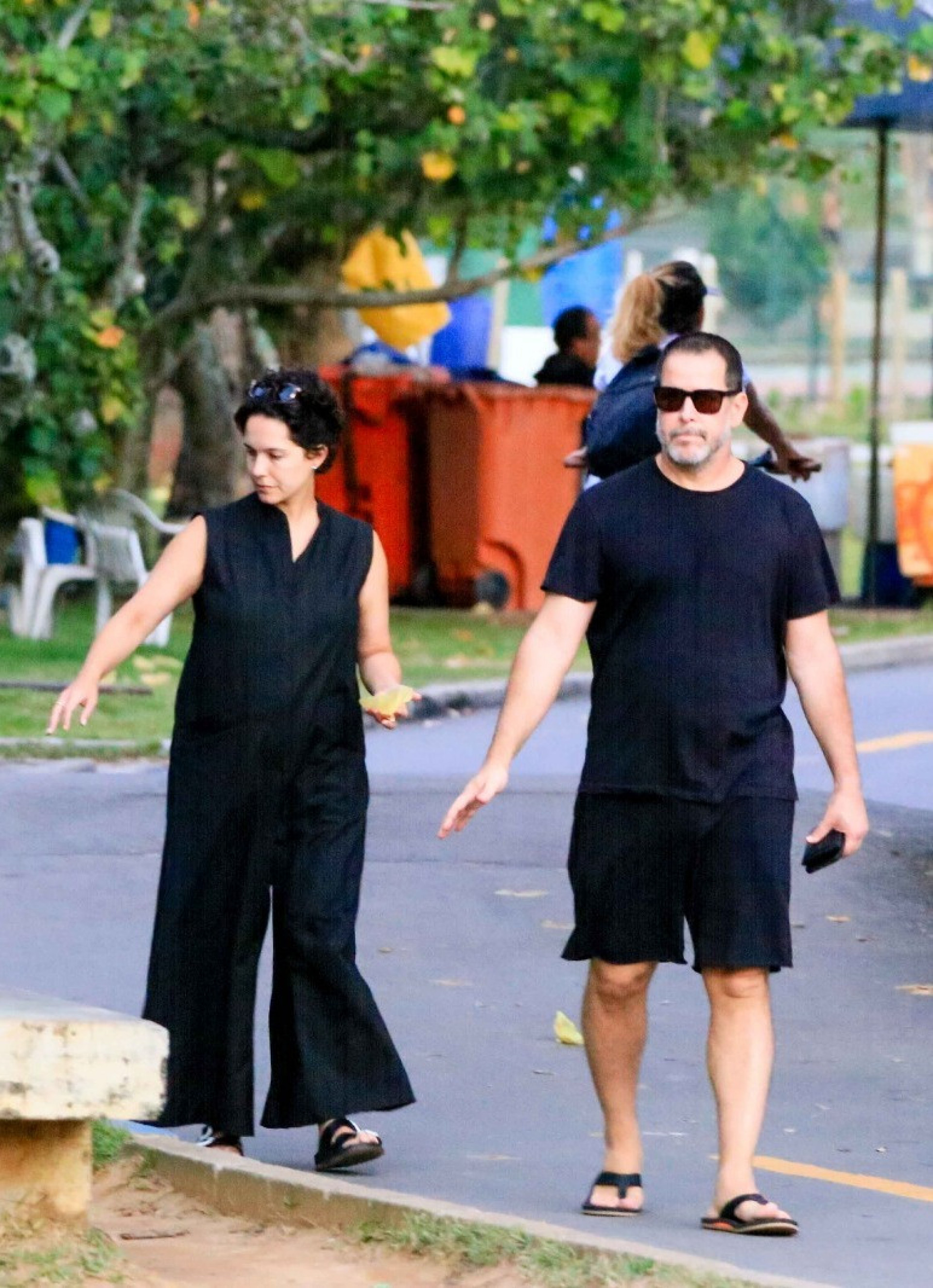 Cecília Malan e Murilo Benício passeiam na Lagoa Rodrigo de Freitas, na Zona Sul do Rio - JC Pereira / Ag. News