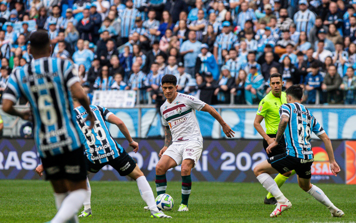 Porto Alegre, RS - Brasil - 13/08/2023 - Arena do Grêmio - Campeonato Brasileiro, décima nona rodada, jogo entre Fluminense x Grêmio.
FOTO DE MARCELO GONÇALVES / FLUMINENSE FC


IMPORTANTE: Imagem destinada a uso institucional e divulga?, seu uso comercial est?etado incondicionalmente por seu autor e o Fluminense Football Club.

IMPORTANT: Image intended for institutional use and distribution. Commercial use is prohibited unconditionally by its author and Fluminense Football Club.

IMPORTANTE: Im?n para uso solamente institucional y distribuici? El uso comercial es prohibido por su autor y por el Fluminense Football Club