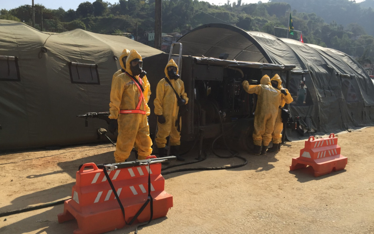 Teste do plano de emergência da usina em caso de acidente nuclear