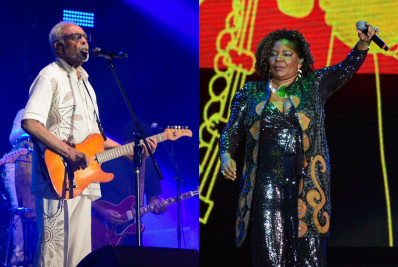 Famosos curtem shows de Gilberto Gil e Margareth Menezes em festival no Rio