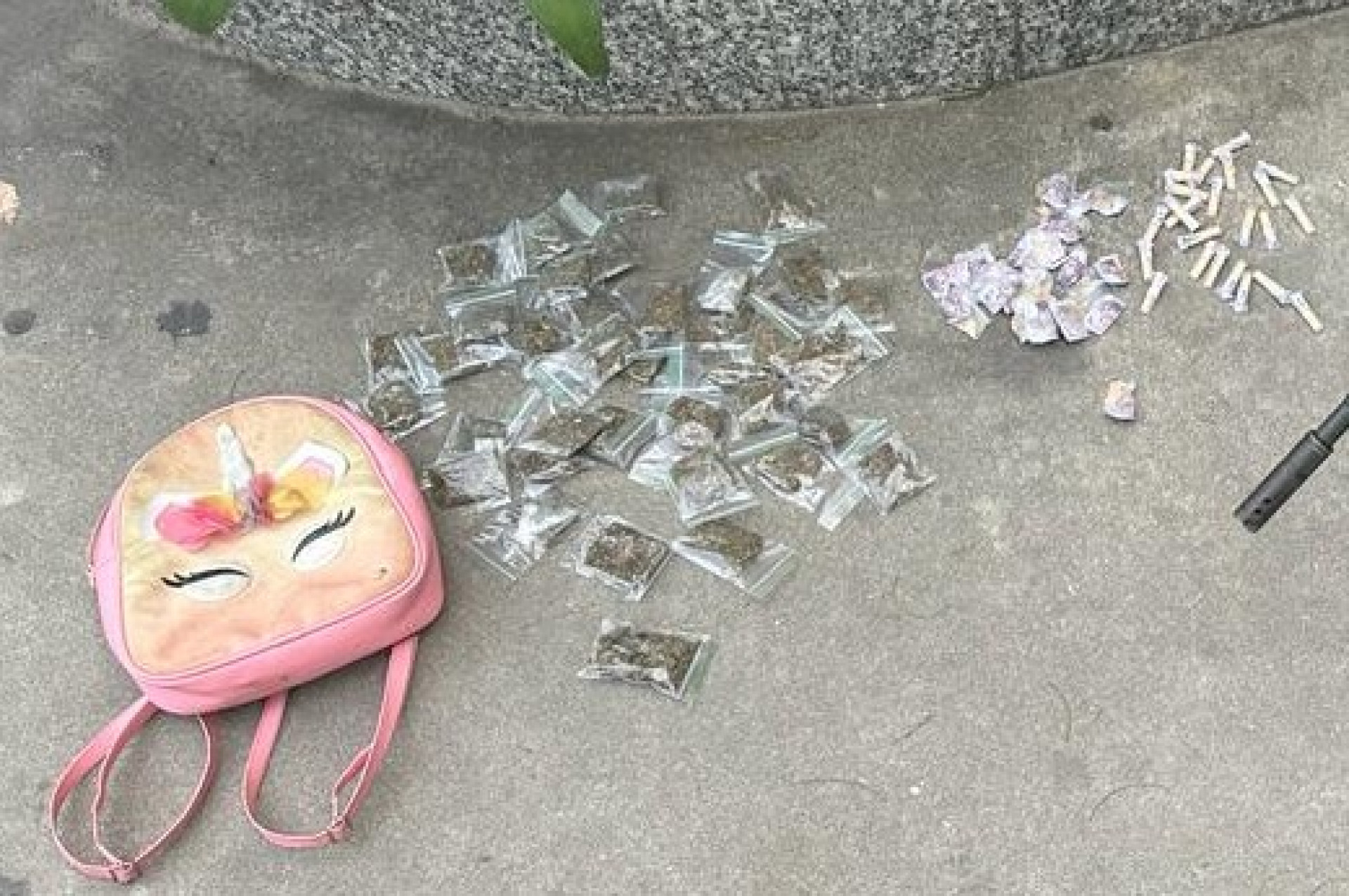 50 papelotes de maconha, 24 pinos de coca&iacute;na e 32 pedras de crack.  - Letycia Rocha (RC24h)