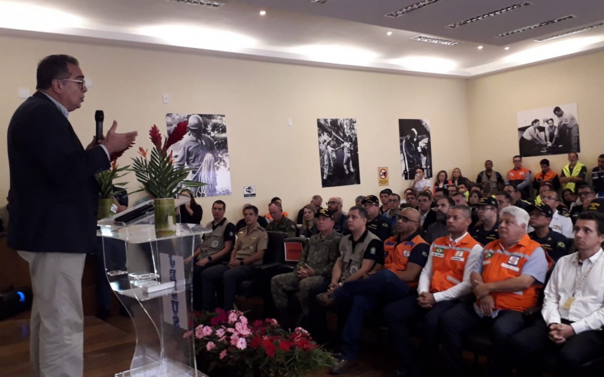 Cerimônia de abertura do Exercício Geral do Plano de Emergência da central nuclear com a presença de autoridades civil e militar  - Divulgação