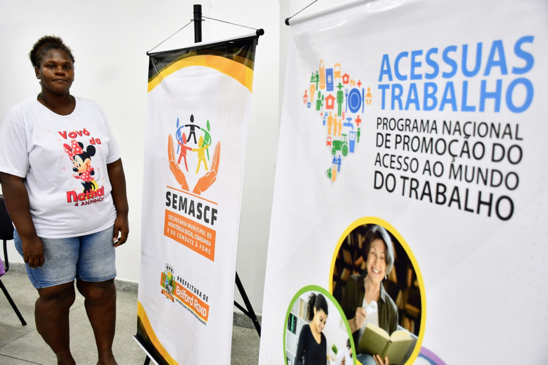 A cozinheira Mara Aparecida da Silva Mariano soube da oficina pelos netos e quer aproveitar a oportunidade - Jeovani Campos / PMBR