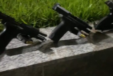 PM apreende 4 pistolas e munições no Nova Aurora em Belfrod Roxo