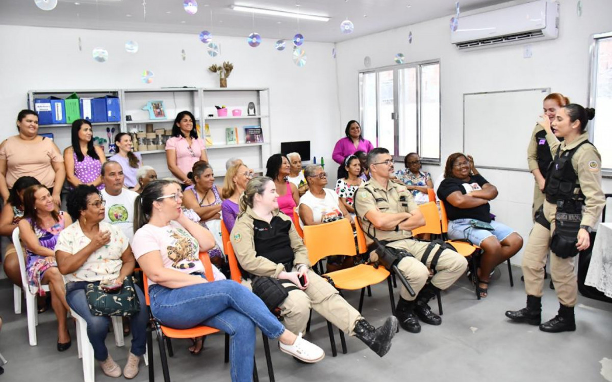 Na palestra do CRAS do Recantus foram abordados os cinco tipos de violência contra a mulher
