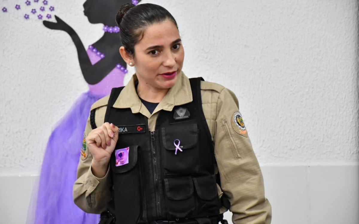 A guarda municipal e palestrante Érica Vieira destacou que a lei protege e resguarda