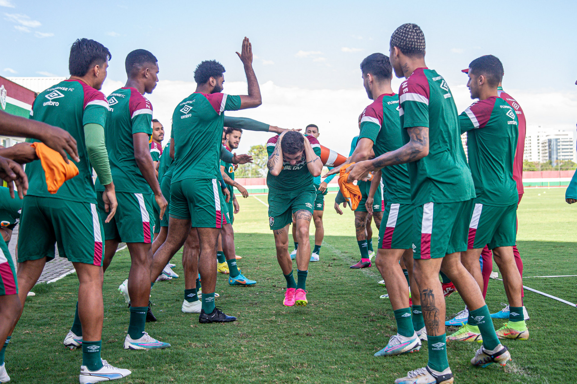 Caio Vinícius aparece em foto de treinamento do Fluminense - Marcelo Gonçalves / Fluminense