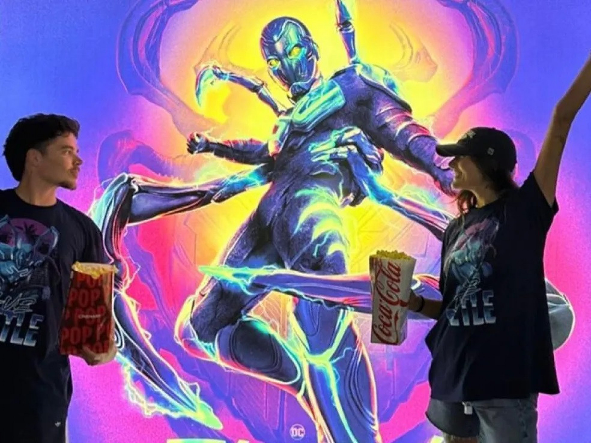 Sasha Meneghel e o marido, João Figueiredo, prestigiam Bruna Marquezine em 'Besouro Azul' - Reprodução / Instagram