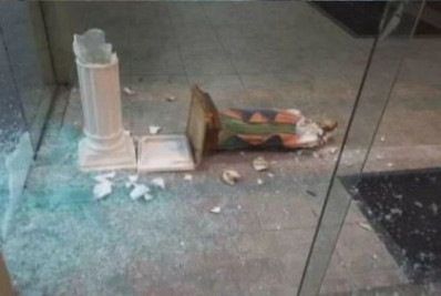 Ataque vandaliza e danifica imagem de Nossa Senhora das Neves em Córrego do Ouro