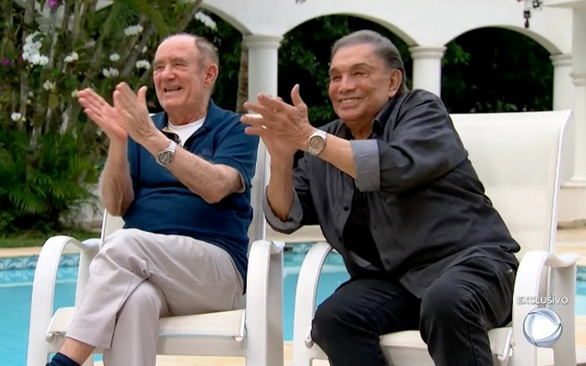 Renato Aragão e Dedé Santana aplaudem Record TV por homenagem - Reprodução / Record TV