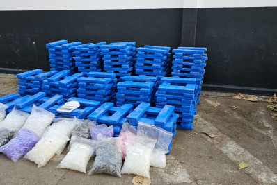 Equipes do 8º BPM descobrem cerca de 500 quilos de maconha escondida em tonéis