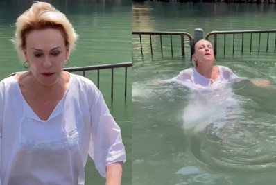 Ana Maria Braga renova batismo no Rio Jordão: 'Emoção única'