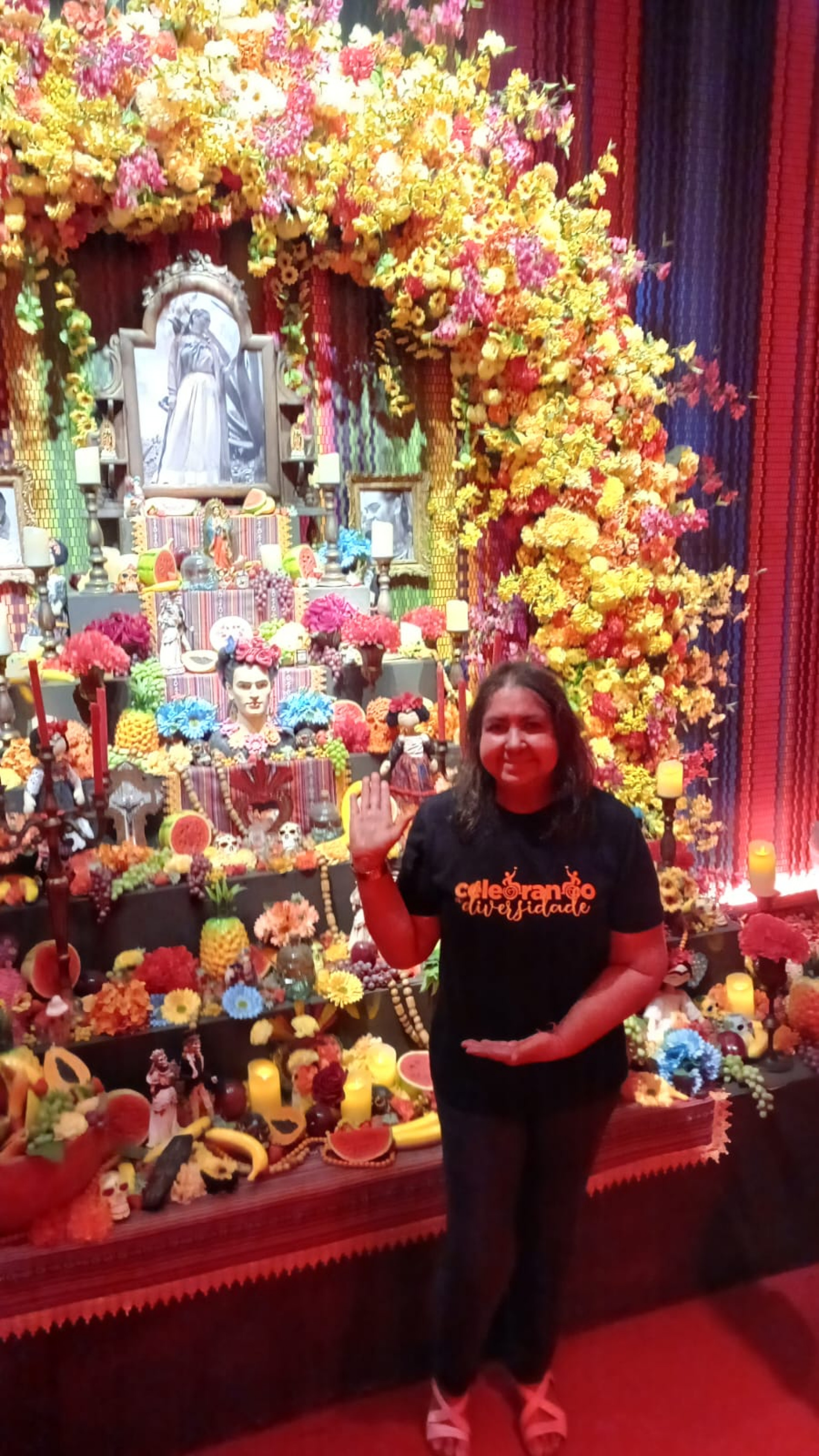 Zezé Ferreira presenciou a exposição 'Frida Kahlo - Uma Biografia Imersiva, no Forte de Copacabana, Zona Sul do Rio - Arquivo Pessoal