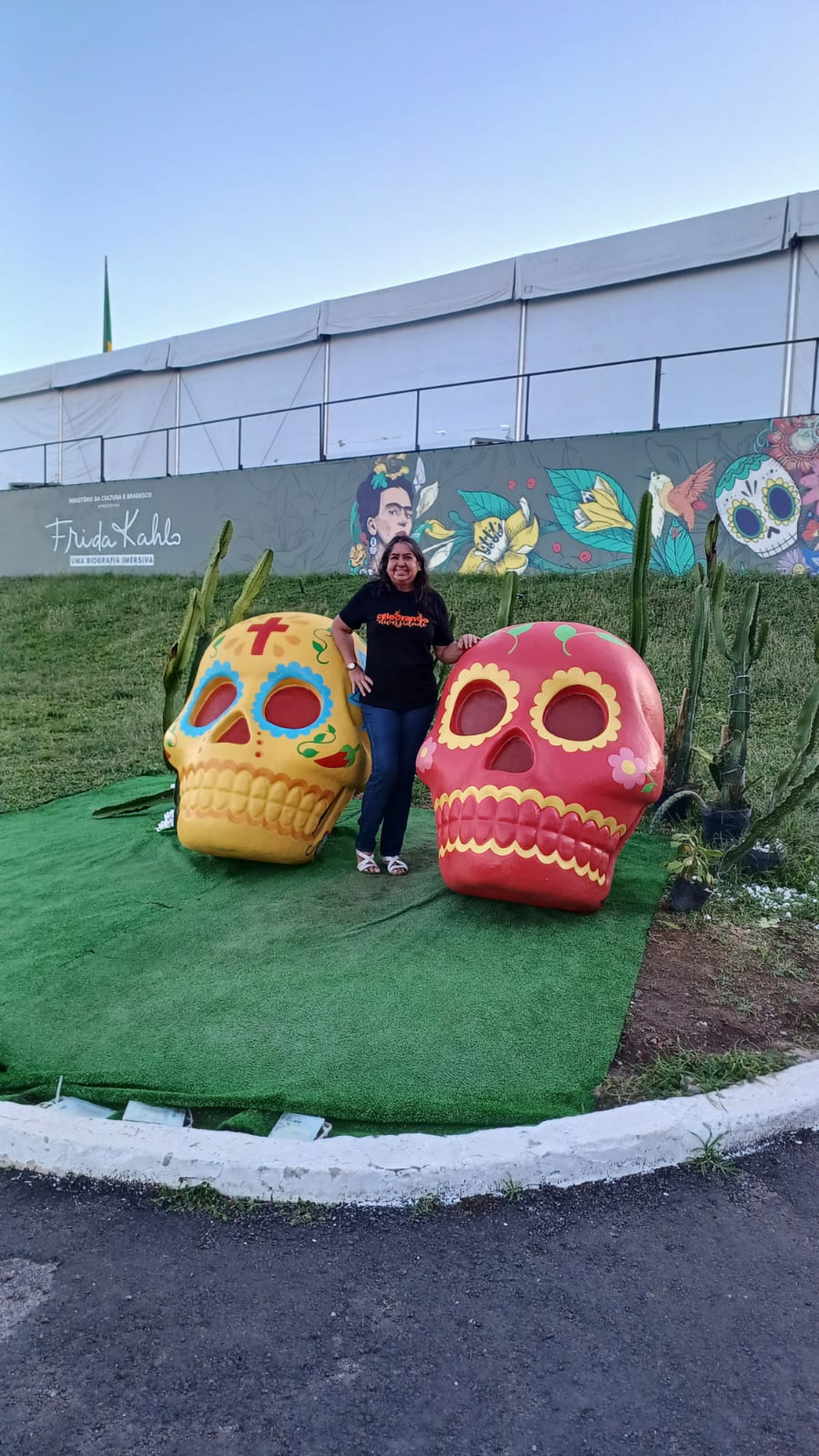 Zezé Ferreira presenciou a exposição 'Frida Kahlo - Uma Biografia Imersiva, no Forte de Copacabana, Zona Sul do Rio - Arquivo Pessoal