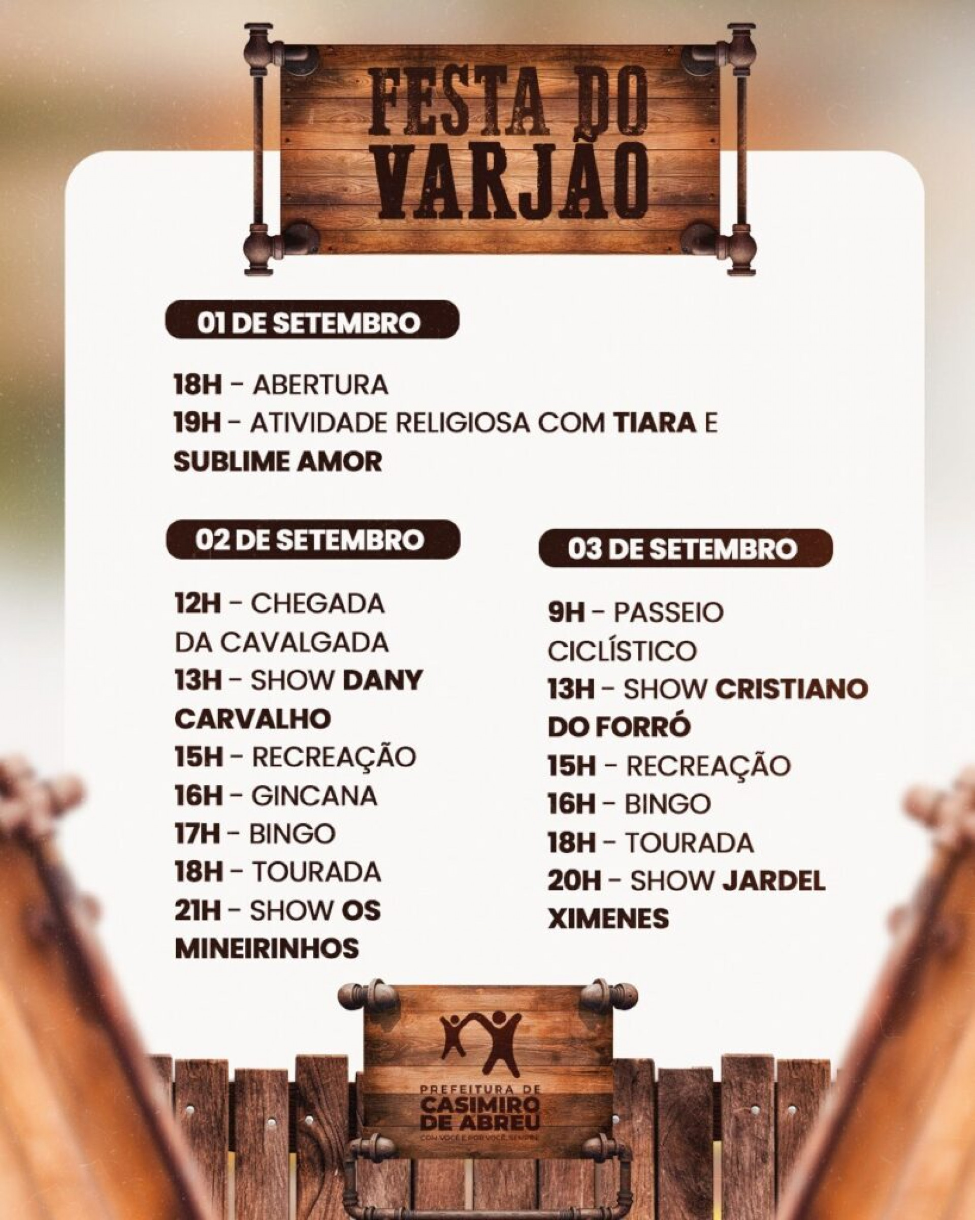 Cavalgada, shows, recrea&ccedil;&atilde;o, gincana, bingo, passeio cicl&iacute;stico, entre outras atra&ccedil;&otilde;es marcam o evento - Foto: Divulga&ccedil;&atilde;o