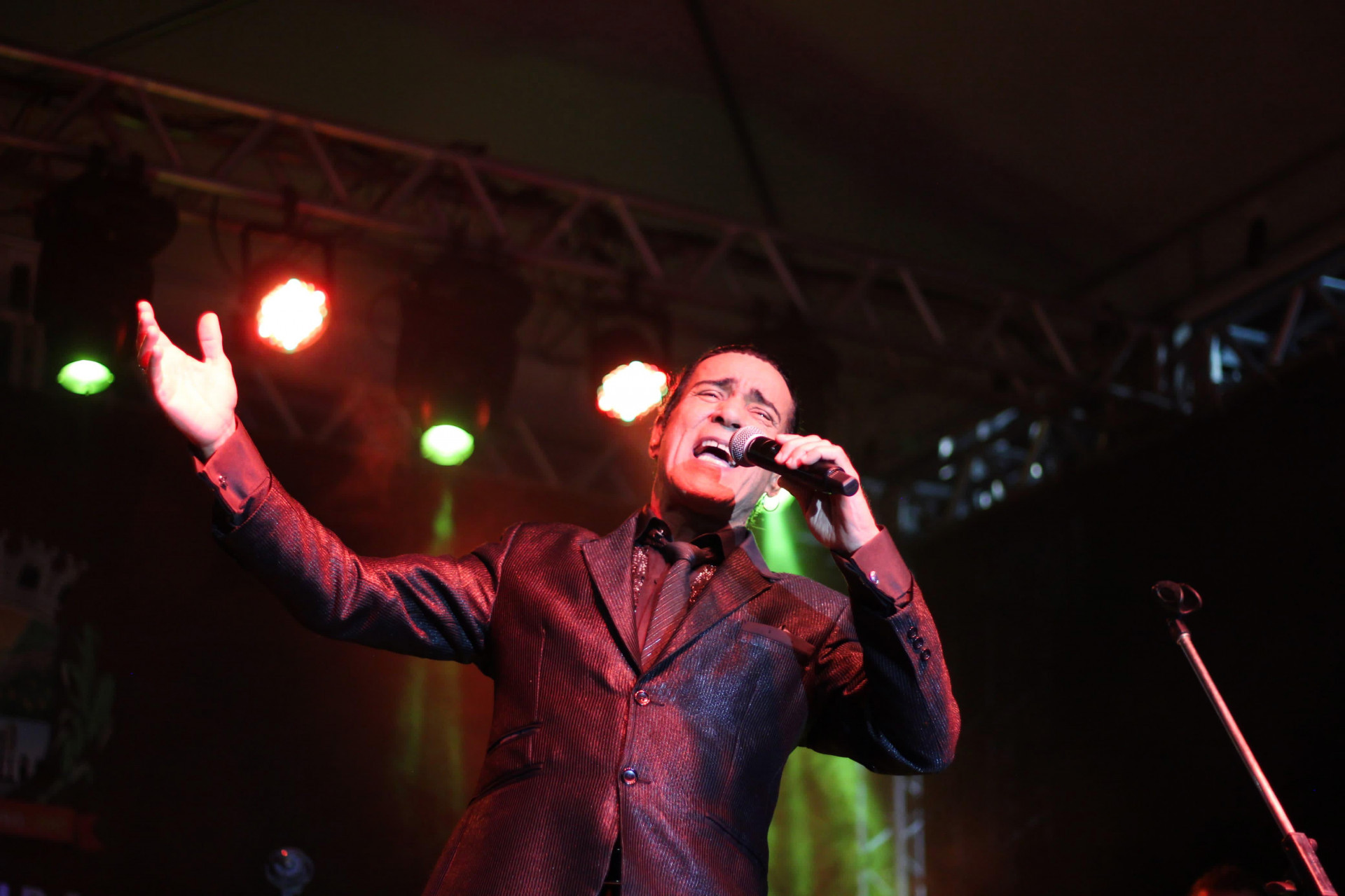 Elymar Santos expressou a felicidade de realizar o show. 