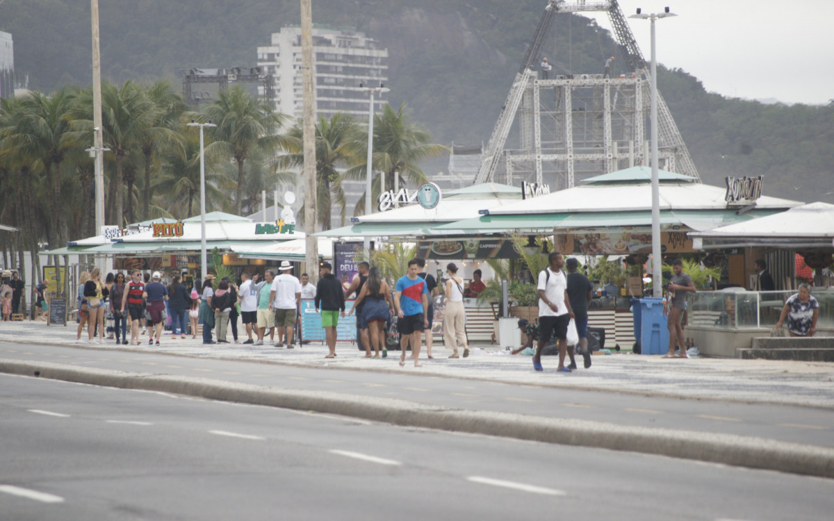 Movimentação Copacabana e Leme, nesta terça-feira (29). - Bruno Kaiuca/Agência O DiaBruno Kaiuca/Agência O Dia