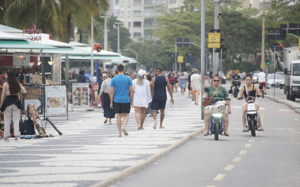 Movimentação Copacabana e Leme, nesta terça-feira (29). - Bruno Kaiuca/Agência O Dia