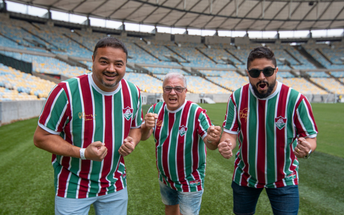 Fluminense faz homenagem a Ganso, Cano e Marcelo - Divulgação / Braziline