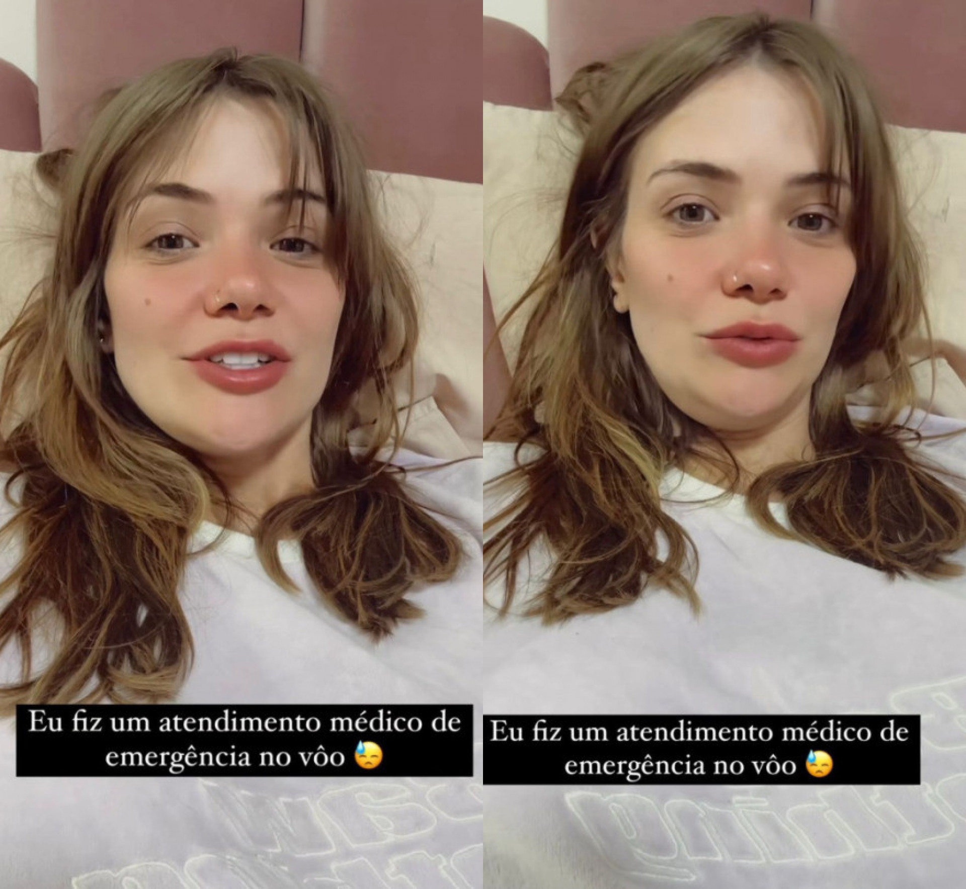 Marcela Mc Gowan faz atendimento de emergência em voo - Reprodução