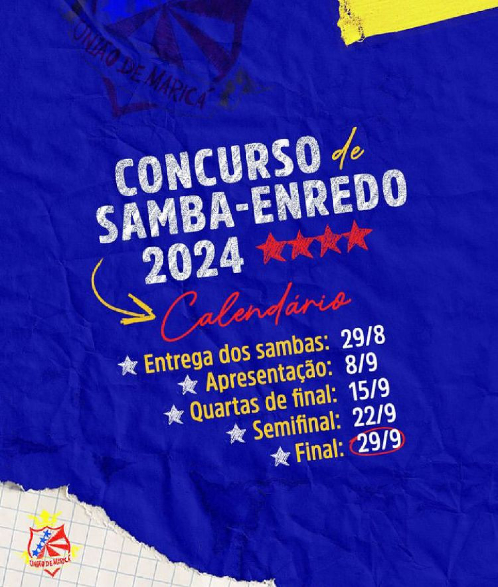 Calendário da competição - Reprodução / Instagram