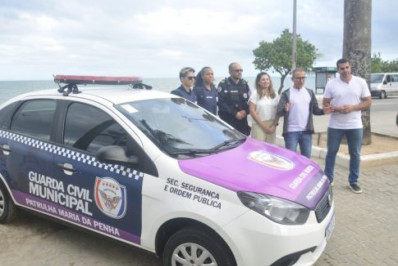 GM de Iguaba Grande recebe viatura da Patrulha Maria da Penha