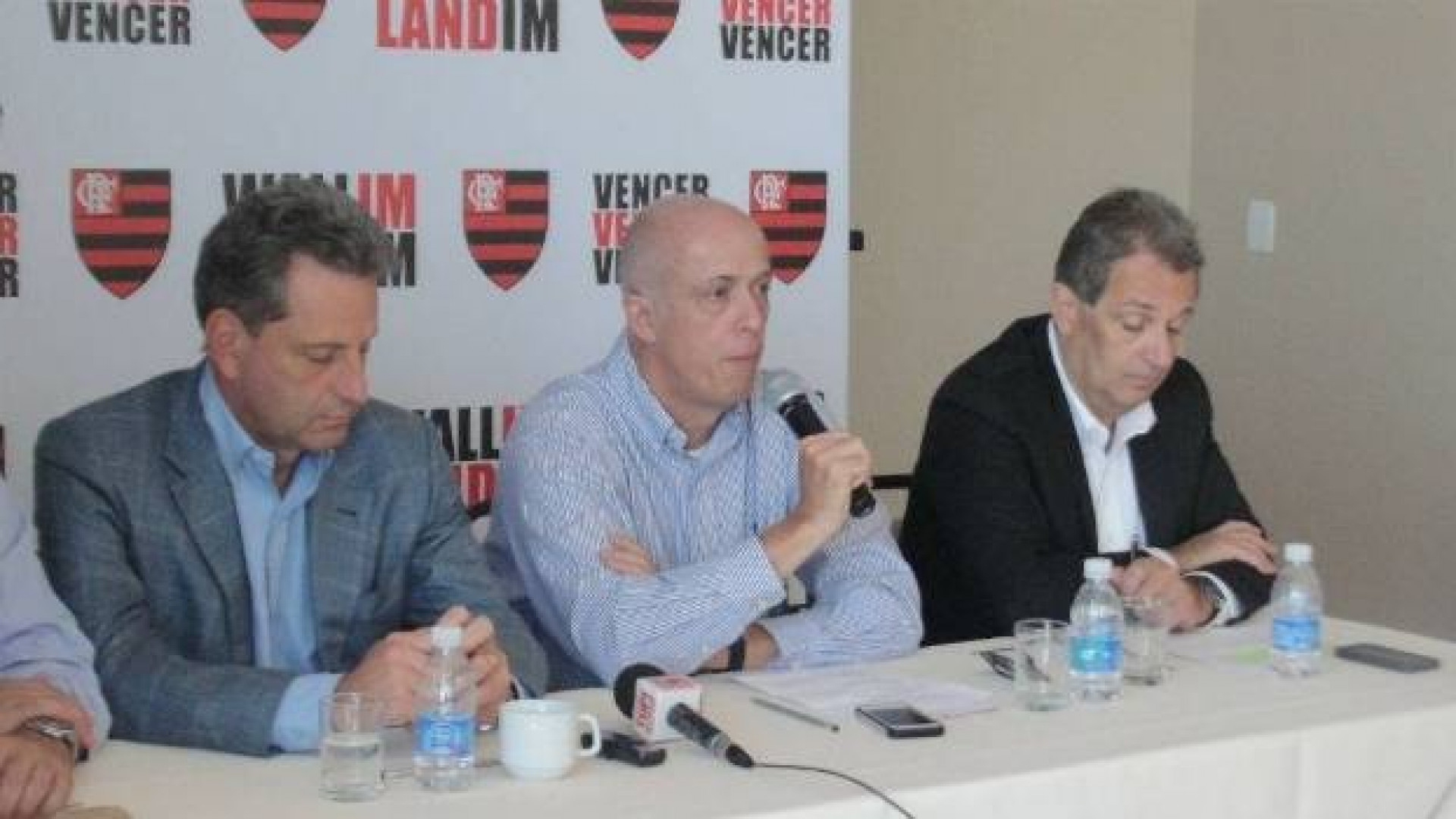 Rodolfo Landim, Wallim e Bap juntos em eleição no Flamengo - PEDRO HENRIQUE TORRE/ESPN.COM.BR