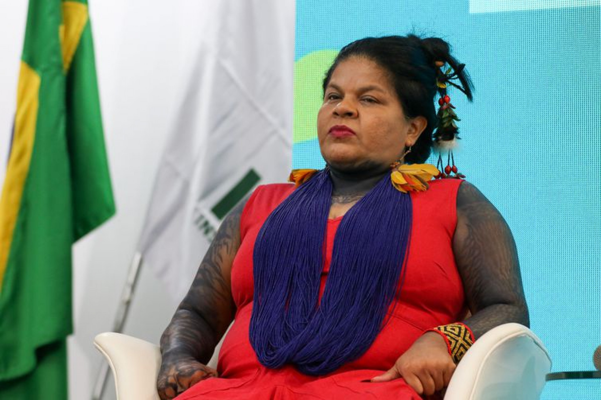 Ministra S&ocirc;nia Guajajara, do Minist&eacute;rio dos Povos Ind&iacute;genas - Fabio Rodrigues-Pozzebom/ Ag&ecirc;ncia Brasil