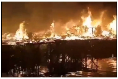 Incêndio consome mais de 100 casas no litoral de São Paulo