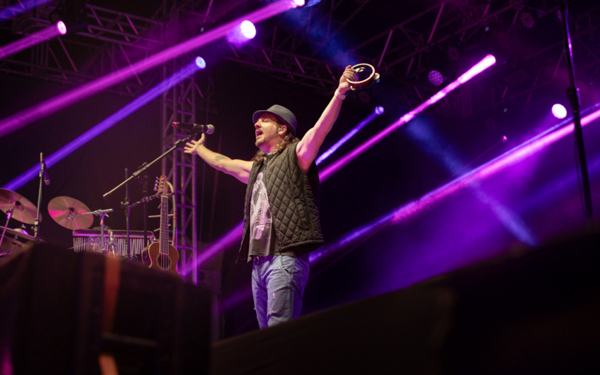 A banda Falamansa foi a principal atração no segundo dia da ExpoGuapi 2023