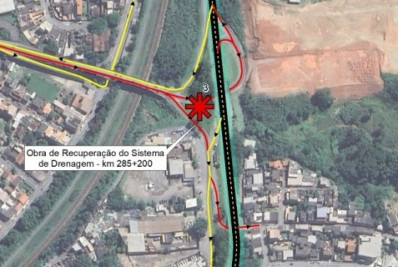 Obra na BR-393, em Volta Redonda, vai interditar acesso pela Radial Leste por três meses