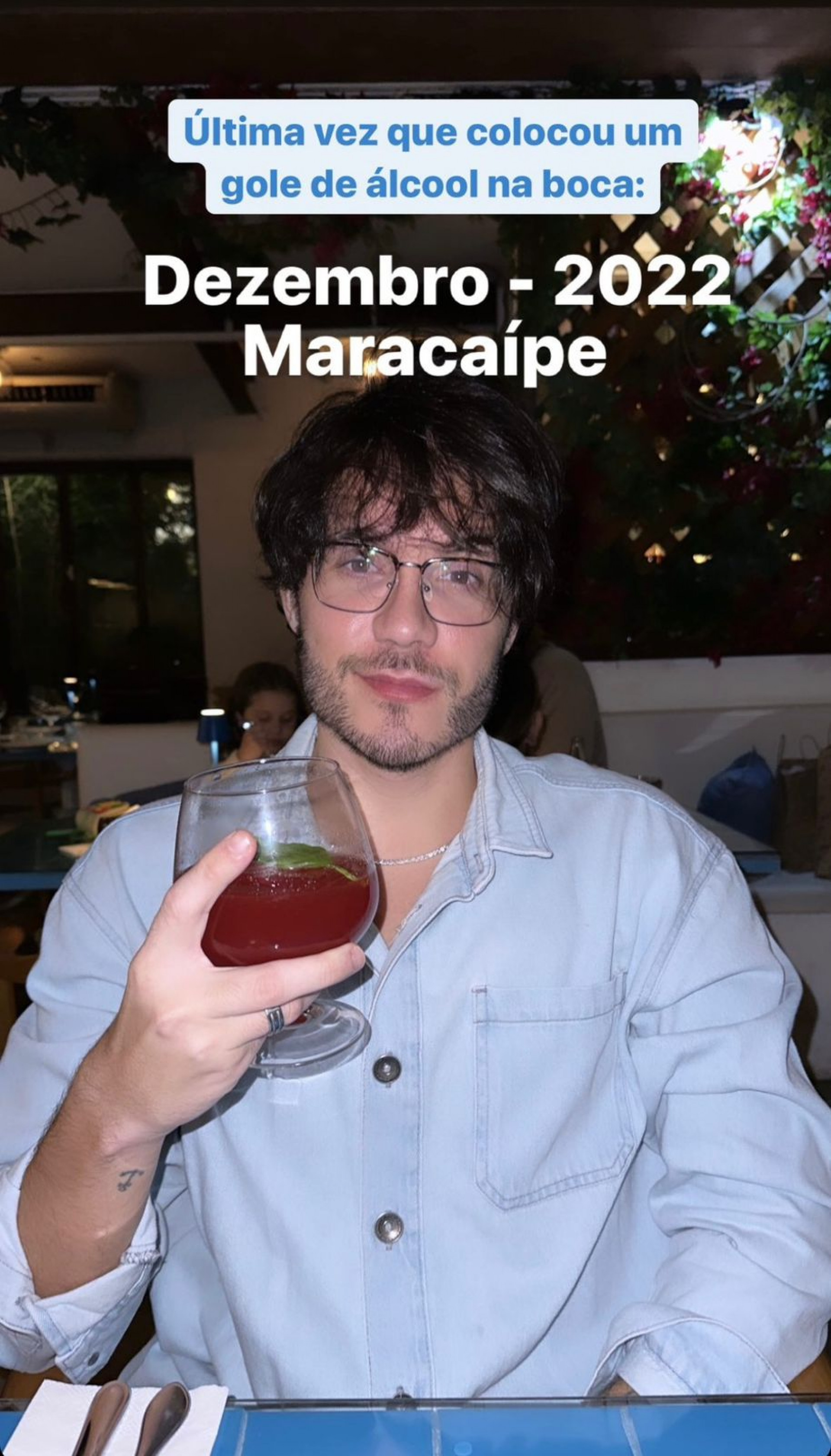 Eliezer em restaurante - Reprodução / Instagram