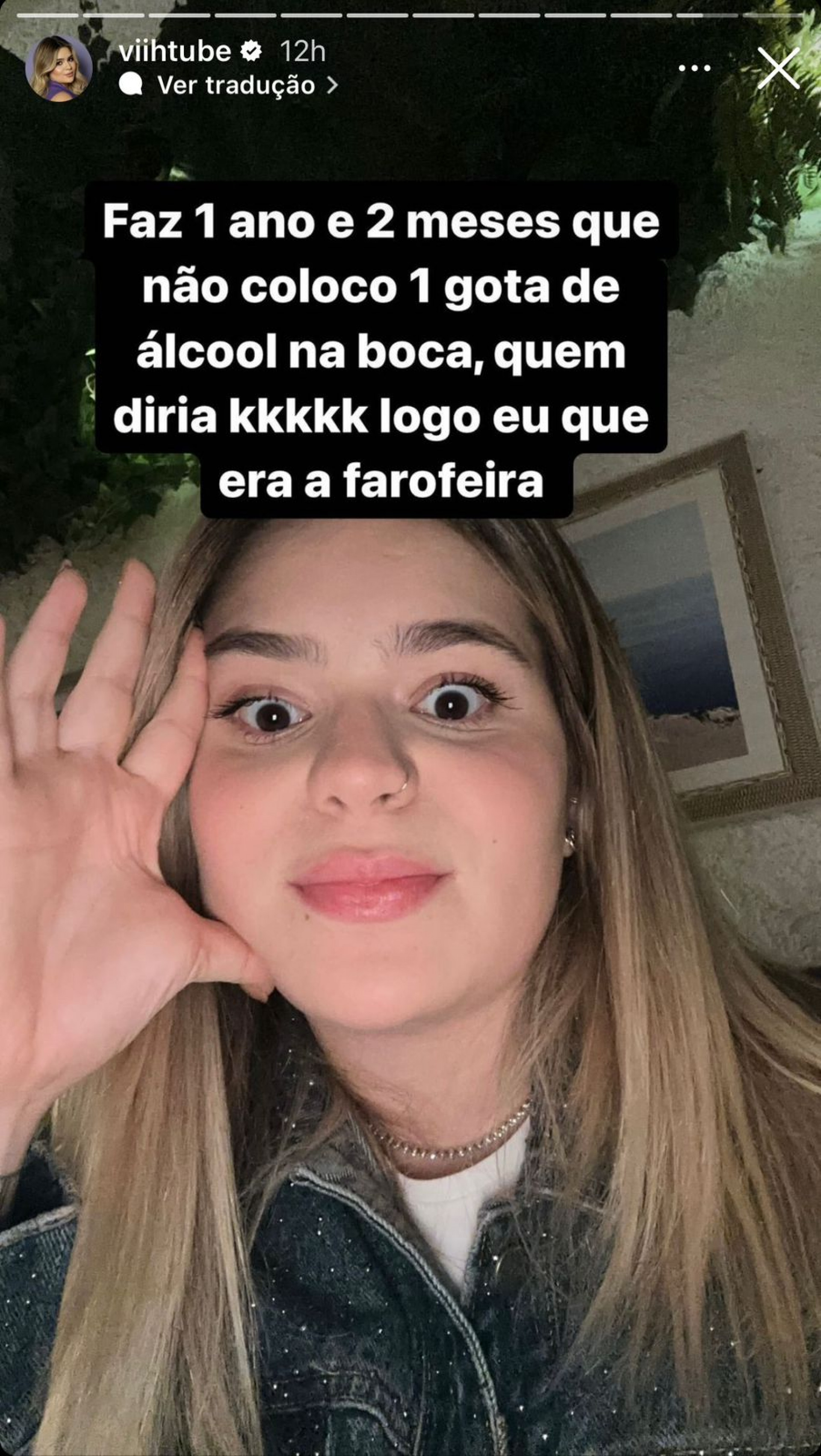 Viih Tube sobre ingerir álcool ainda amamentando - Reprodução / Instagram