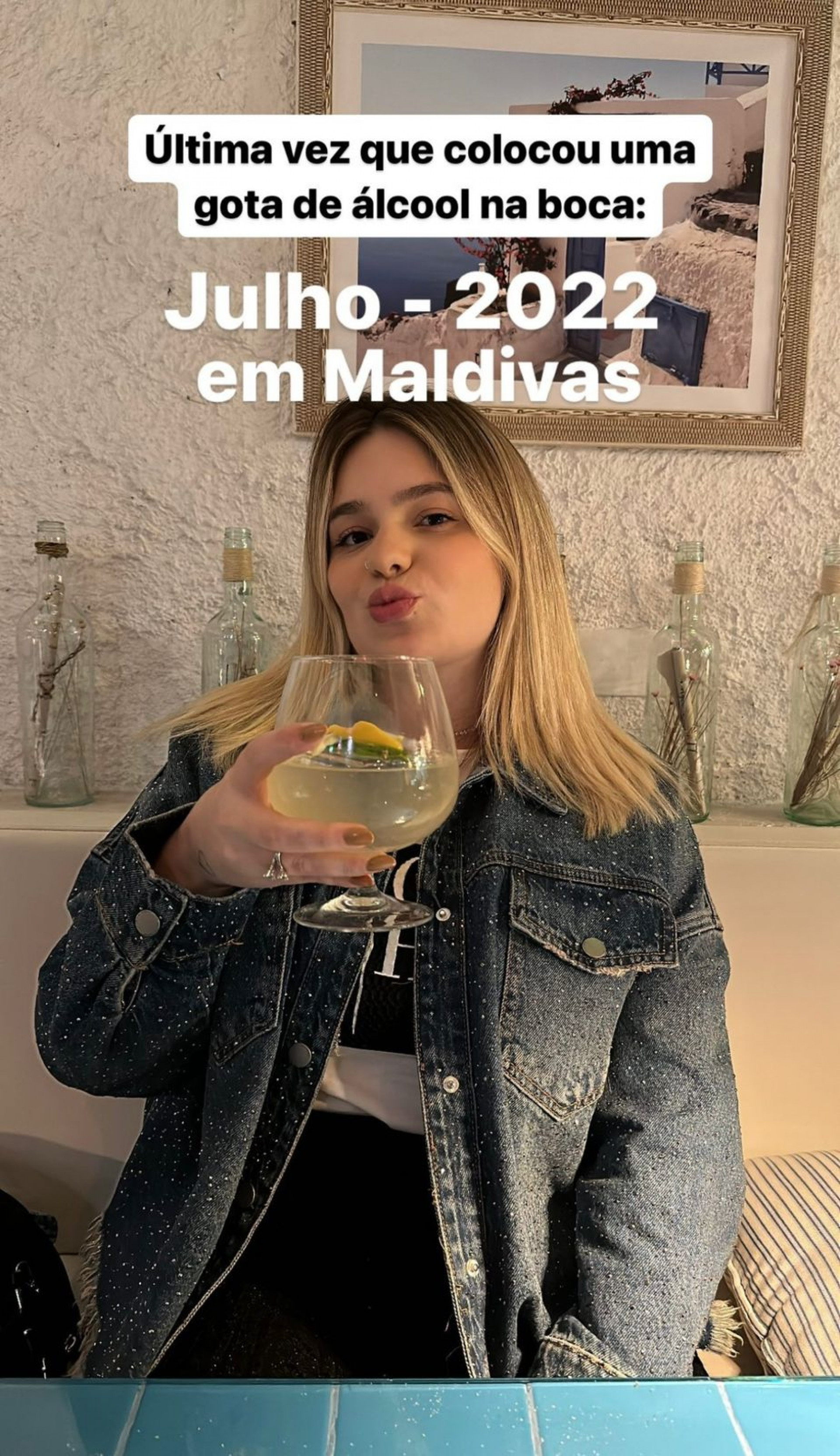 Viih Tube celebra primeiro consumo de álcool após gestação
- Reprodução / Instagram