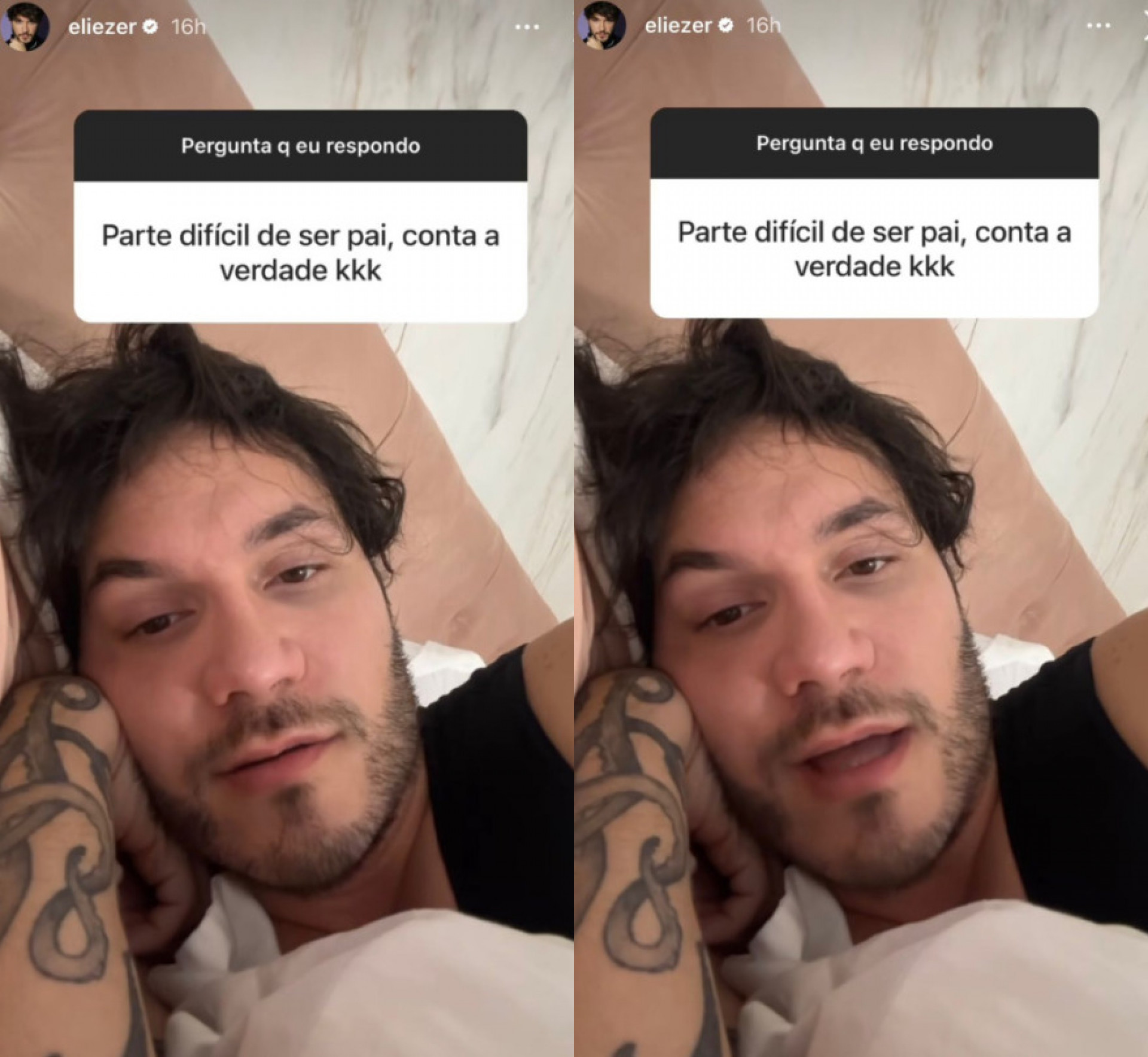 Eliezer revela parte mais difícil em ser pai - Reprodução