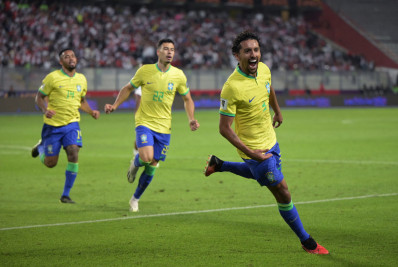 Marquinhos marca no fim, e Brasil vence o Peru pelas Eliminatórias