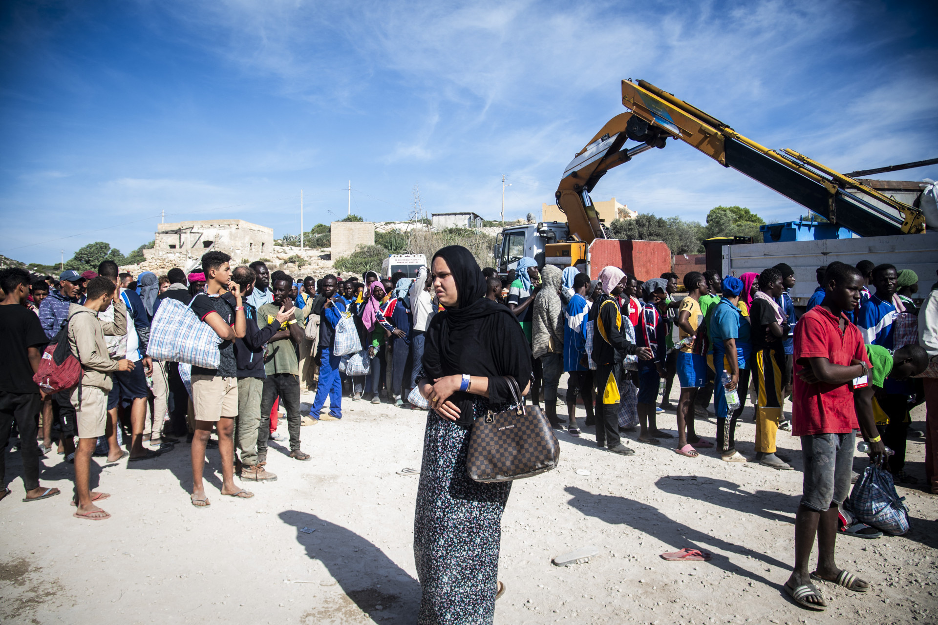 Lampedusa sofre com a superlotação na região - Alessandro Serranò / AFP