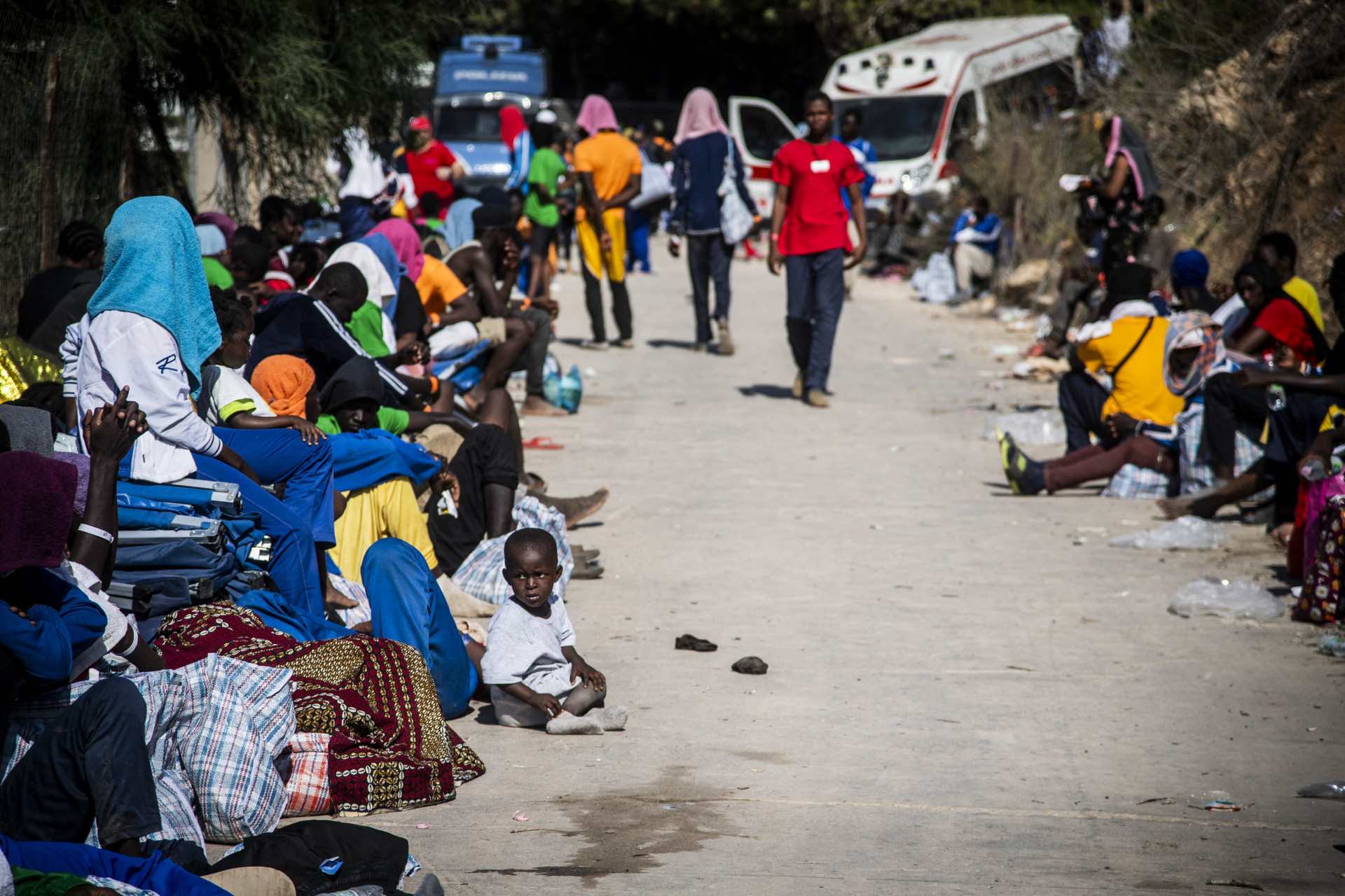 Lampedusa sofre com a superlotação na região - Alessandro Serranò / AFP