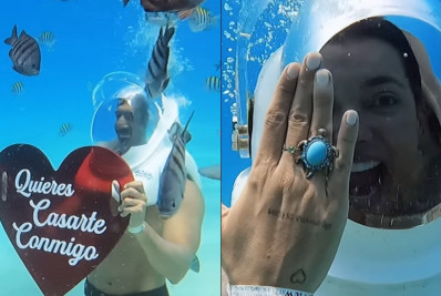 Gabi Prado é pedida em casamento debaixo d'água; veja o vídeo