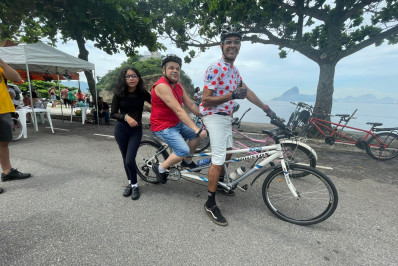 Pedalada inclusiva acontece no Parque Orla Piratininga