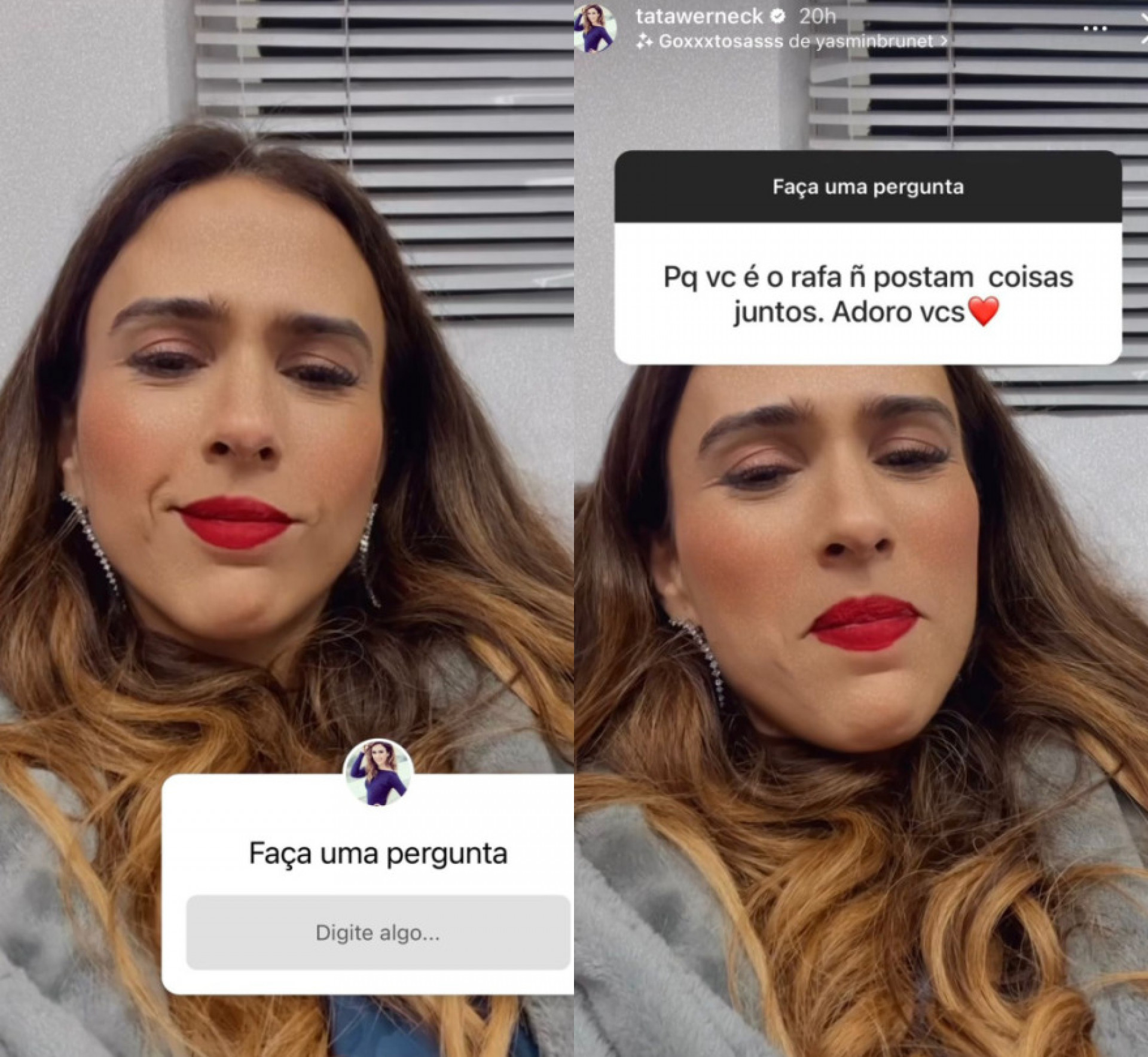 Tatá Werneck responde caixinhas de perguntas no Instagram - Reprodução